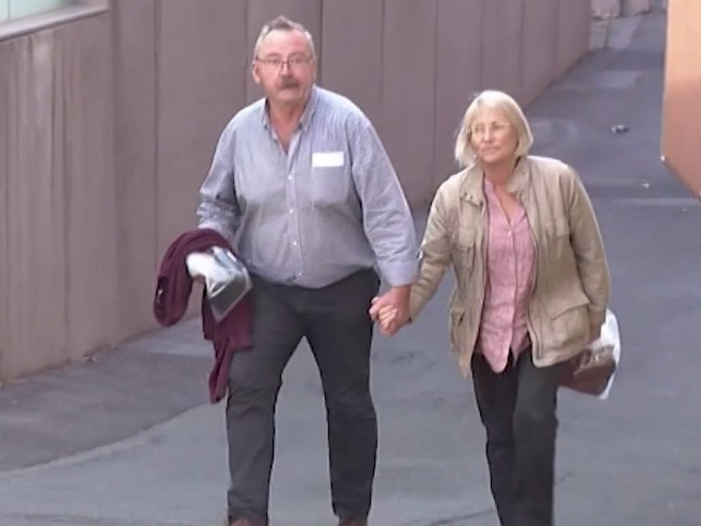 She and her husband appeared in the Adelaide Magistrates Court for the first time after that. Picture: 7 NEWS