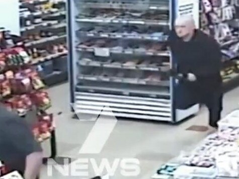 Video of Raymond Beatty attacking an innocent shopper has been released by the courts.
