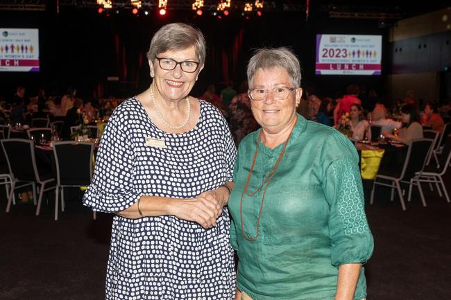 Judy Spannagle and Sue deMeer at the Zonta Club of Mackay Inc International Women's Day Luncheon at the MECC Sunday March 5 2023 Picture: Michaela Harlow