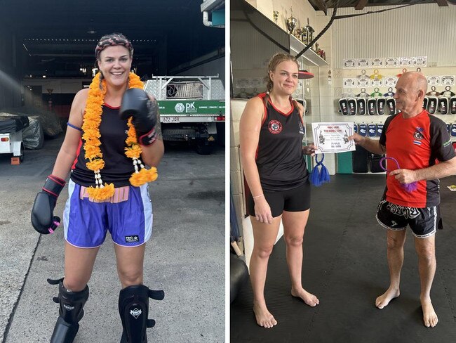 Natalie Frahm at Mang gon Thai Boxing gym. Photo: Tiffany Mulligan