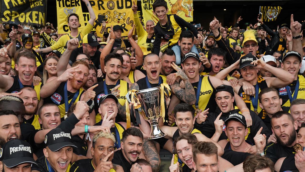 Richmond is trying to win its third premiership in four years. But will 2020 have an asterisk attached? (AAP Image/Michael Dodge)