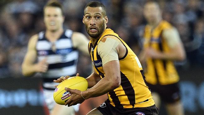 Josh Gibson had a quiet game in the qualifying final against Geelong.