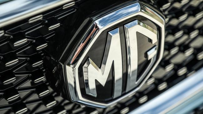 The charging point for the MG ZS EV is hidden behind the grille badge.