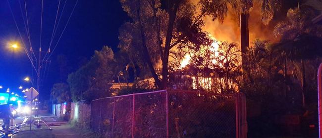 A fire has destroyed a home on Bagot Rd. PIC: HARTLEY VILLACERAN, RILEY WOODS