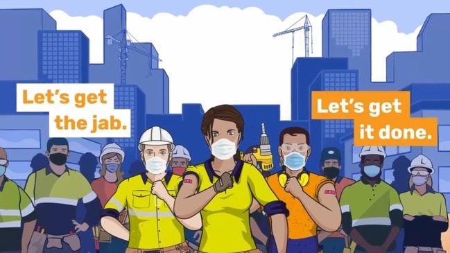 Master Builders Australia vaccine ad