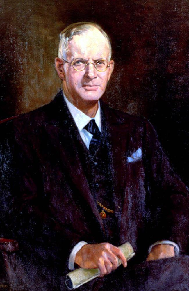 Wartime leader John Curtin portrait by Anthony Dattilo Rubbo.