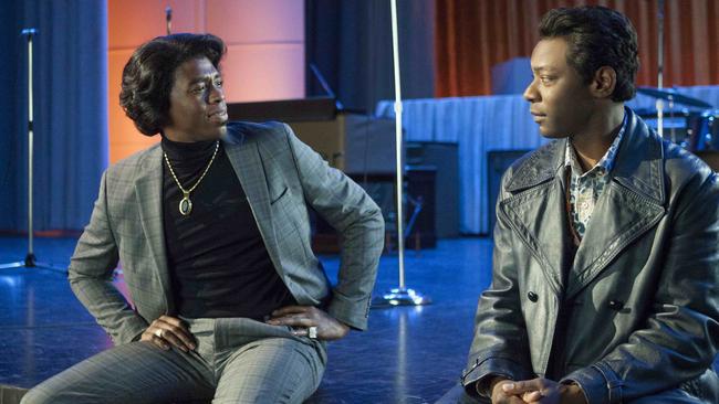 Boseman with Nelsan Ellis in the James Brown biopic Get On Up.