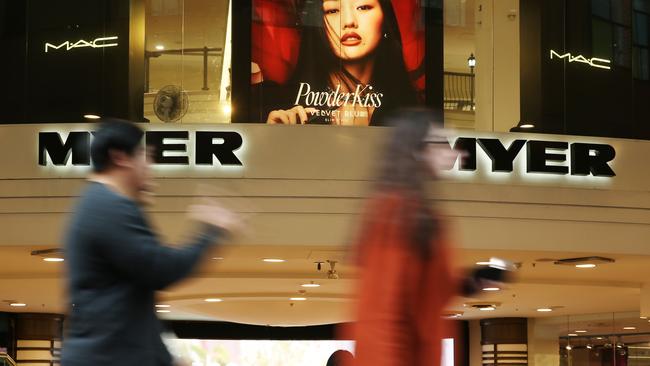 Myer’s flagship store on Pitt St Mall in Sydney. Picture: Britta Campion/The Australian