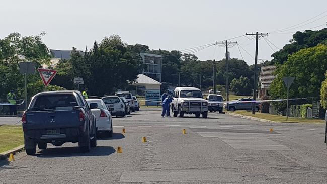 Police at the scene in Mayfield.