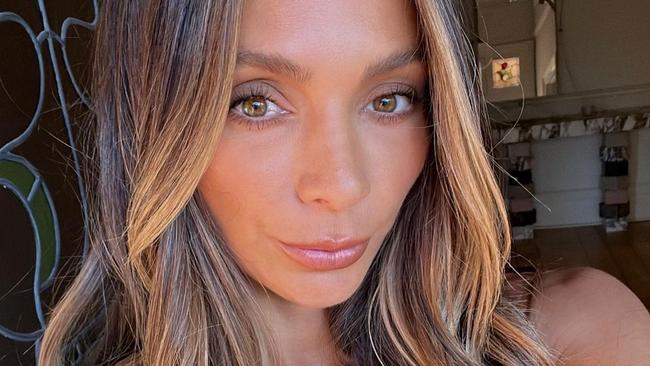 Nadia Bartel’s jaw-droppingly revealing dress. Picture: Instagram