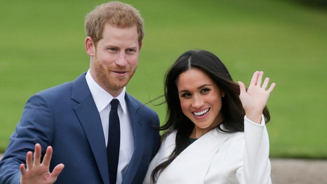 Prince Harry and Meghan Markle were engaged in 2017, a year after their relationship was officially announced. Picture: AFP