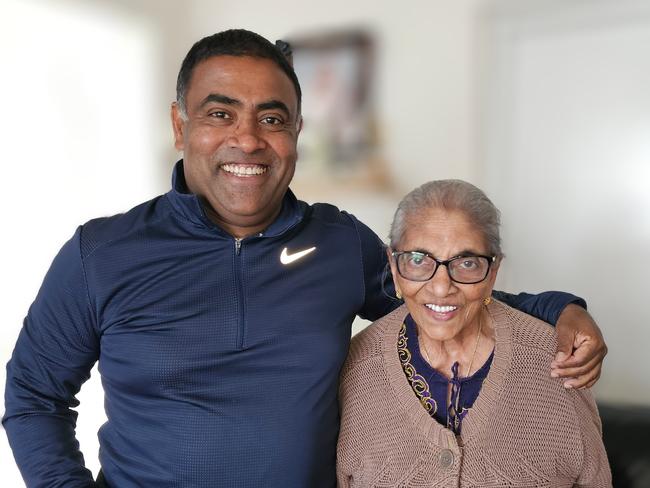 Seelan Nayagam with his grandmother, Maheswary Ethirnayayagam.