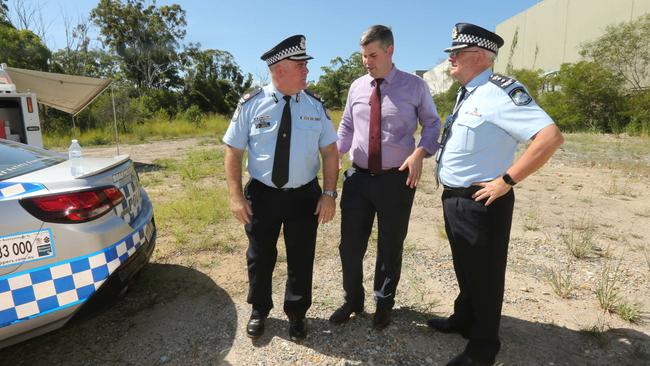 Mr Ryan (centre) said the site would provide for a “more mobile, more flexible, more adaptable police service.” Picture: Mike Batterham.