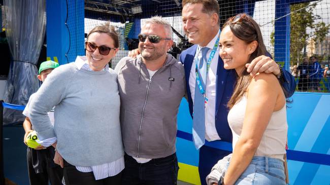 The Today host brushed off the remarks and spent the day at the Australian Open in Melbourne meeting with fans and watching tennis matches. Picture: Mark Stewart
