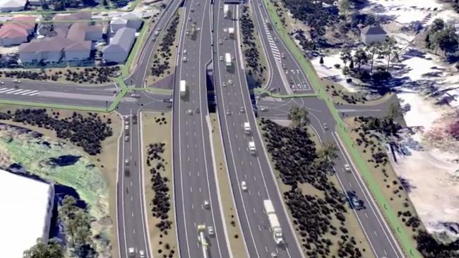 Artist impressions of the $1 billion Gold Coast M1 upgrade between Varsity Lakes and Tugun. Picture: Supplied