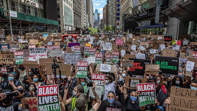 Thousands gathered in New York's Times Square for a demonstration organized by Black Lives Matter Greater New York. Photo by Michael Nigro/Pacific Press/LightRocket via Getty Images