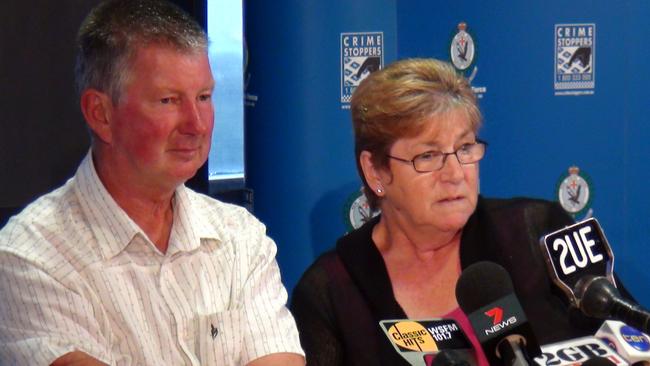 Margaret and John Carmichael, parents of missing Kellie Ann Carmichael, speak during a press conference in Sydney, Jan. 31, 2011. Picture: Zozan Balci/AAP