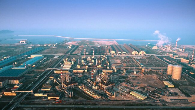 An aerial image of a steel ‘mega plant’ in Asia that has been used as an example of what Sanjeev Gupta plans for Whyalla.