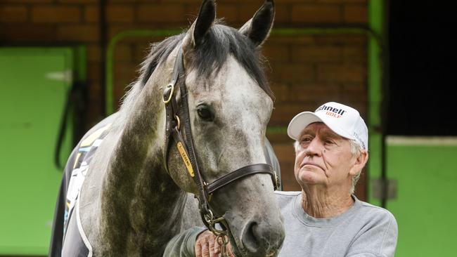 Trainer Les Bridge and Classique Legend are his Randwick stables. Picture: Getty Images