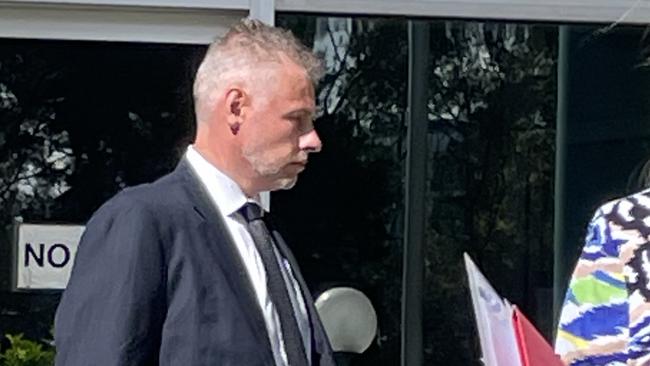 Adam Robert O'Brien leaving Gosford District Court in May 2023 where he is facing charges of two counts of kidnapping from 2017. Picture: NewsLocal