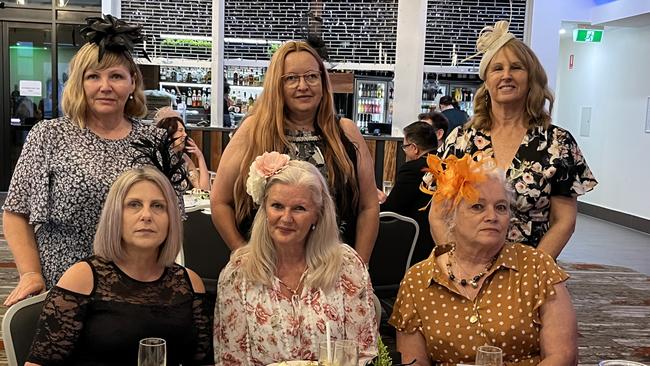 The girls having a ball at the Carriers Arms Hotel Melbourne Cup luncheon.