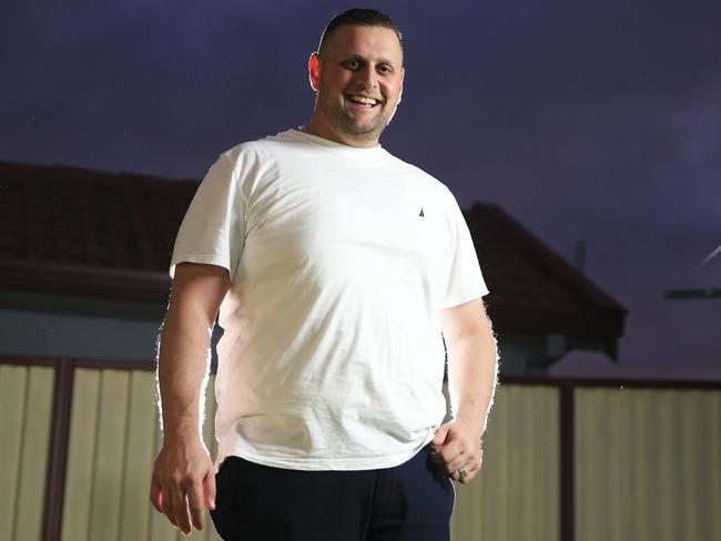 George Moussa, 28, had an endoscopic sleeve. He weighed 140kg and has now lost 40kg. Picture: Dylan Robinson