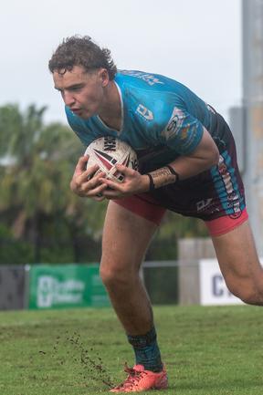 Tate Funk Mackay Cutters vs Townsville Blackhawks Cyril Connell Saturday 22 February 2025 Picture:Michaela Harlow