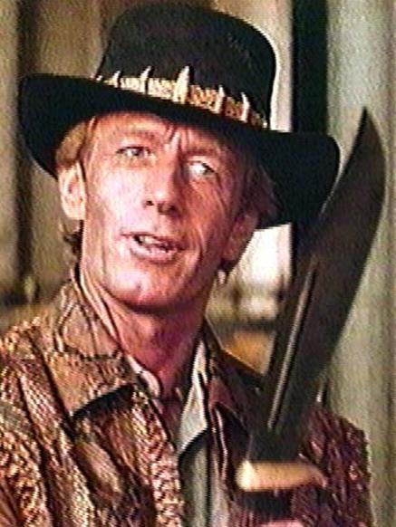 Paul Hogan in Crocodile Dundee, the first movie shown at the Kincumber Ritz.