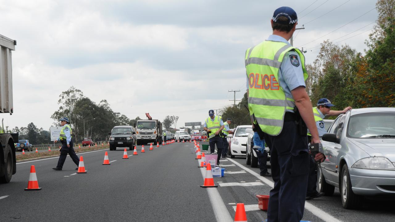 Police RBT operation on the Warrego Highway. Photo: FILE /Kerry O’Neill