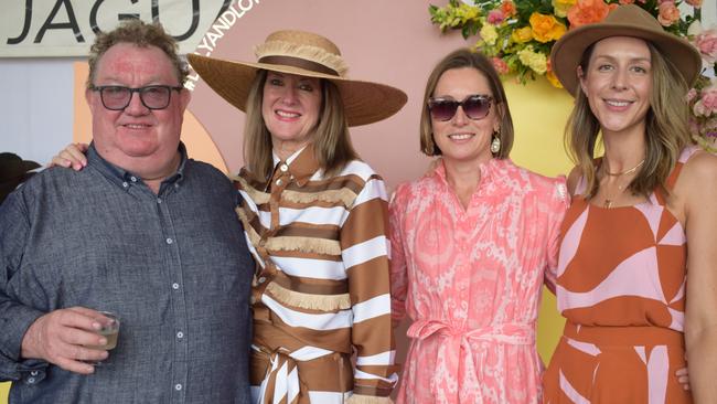 Rhonan and Pauline O'Brien, Pip Rice and Nic Lane at the Rockhampton Jaguar Land Rover Pop-Up Polo on June 3, 2023. Rhonan O'Brien is from Mode Design, a sponsor of the event. Picture: Aden Stokes