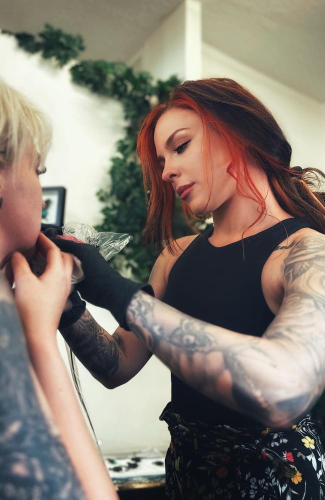 Sami Grace Atkins was voted Bundaberg's best tattoo artist in 2023.