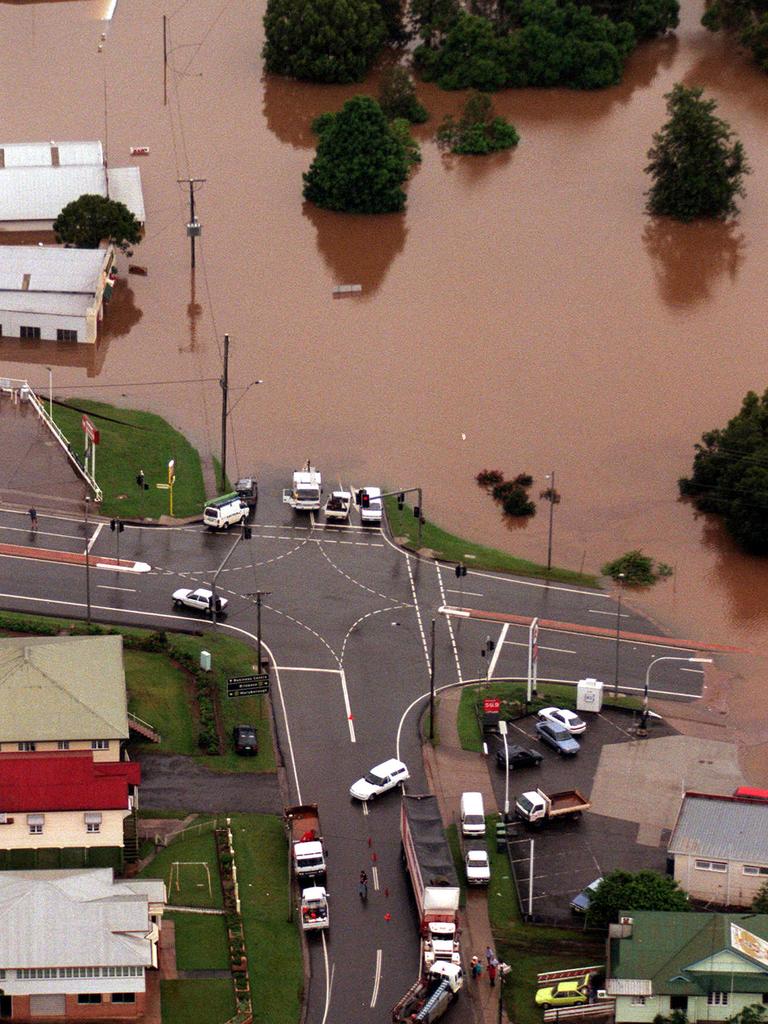Flooding in Gympie, February 9, 1999. Photo: Nathan Richter