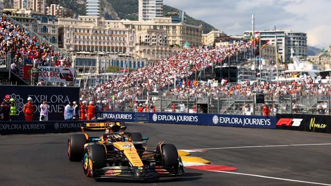 Oscar Piastri drives around the iconic Monaco circuit. (Photo by Clive Rose/Getty Images)