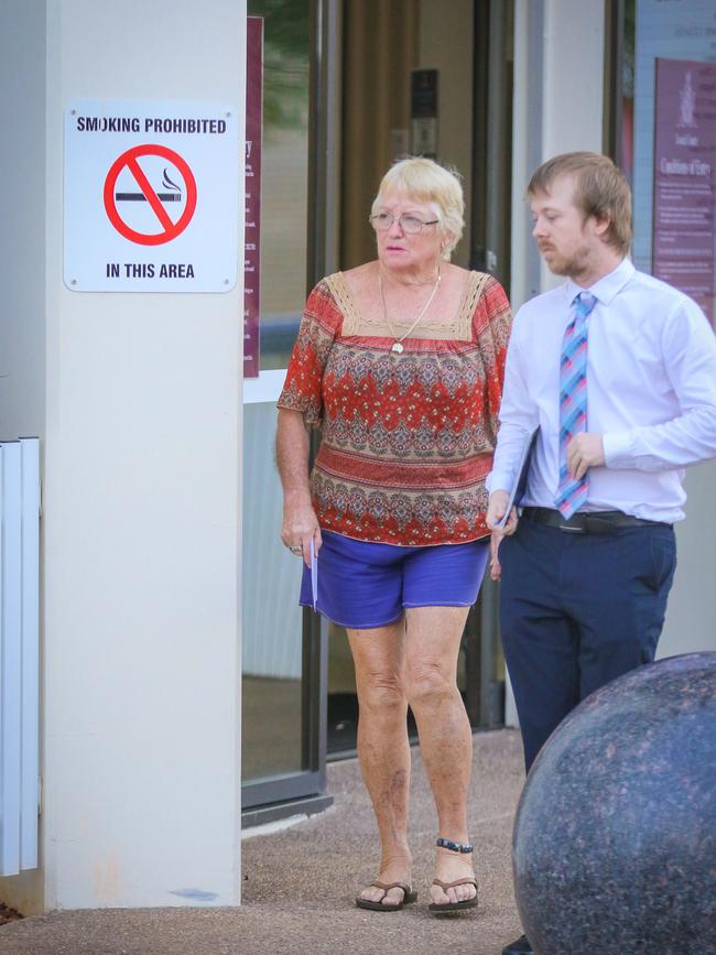 Lorraine Mortina Welch, 75, outside the Darwin Local Court on Monday. Picture: Glenn Campbell