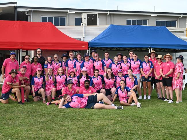 Friday was Pink Stumps Day at Assumption College with the students donning pink to raise money for the McGrath Foundation (Photo: Assumption College Warwick)