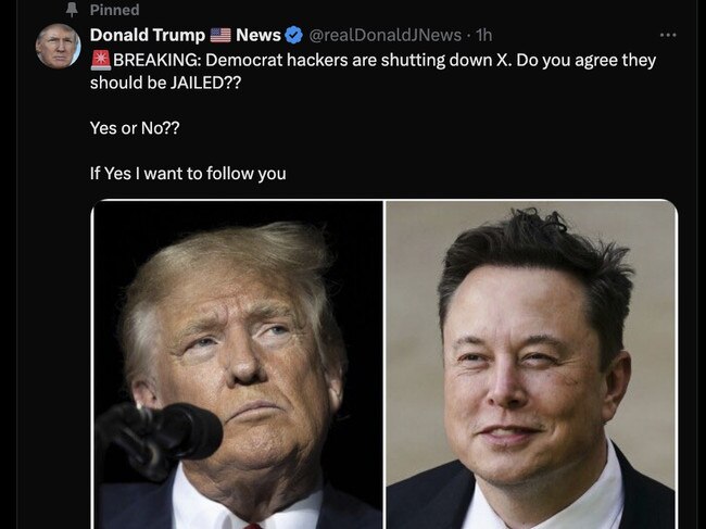 Donald Trump posts with interview with Elon Musk .@TrealDonaldtrump on X