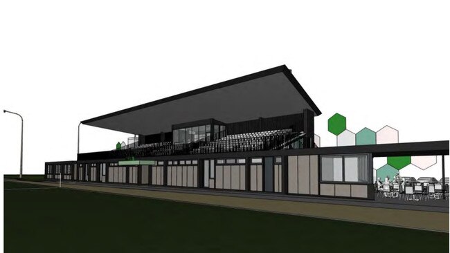 A concept image of the grandstand.