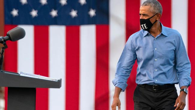 Barack Obama slammed Donald Trump’s actions in the White House. Picture: AFP