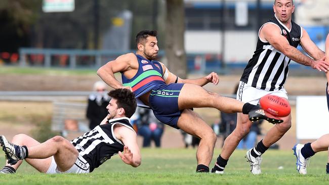 Mohamed Taleb booted four goals for the Saints. Picture: Josie Hayden