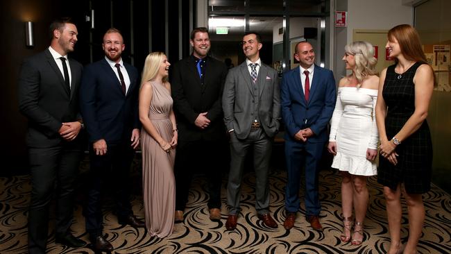 Penrith Rotary’s 2016 Police Officer of the Year nominees, from left: Const. Todd Slaughter, Const. Guy Hollard, Const. Olivia Carroll, Const. Jared Lacey, Sgt Benjamin Hallam, Snr Const. Jason Hattch, Const. Lisa Myers, and Sgt Melissa Leemon. Picture: Justin Sanson