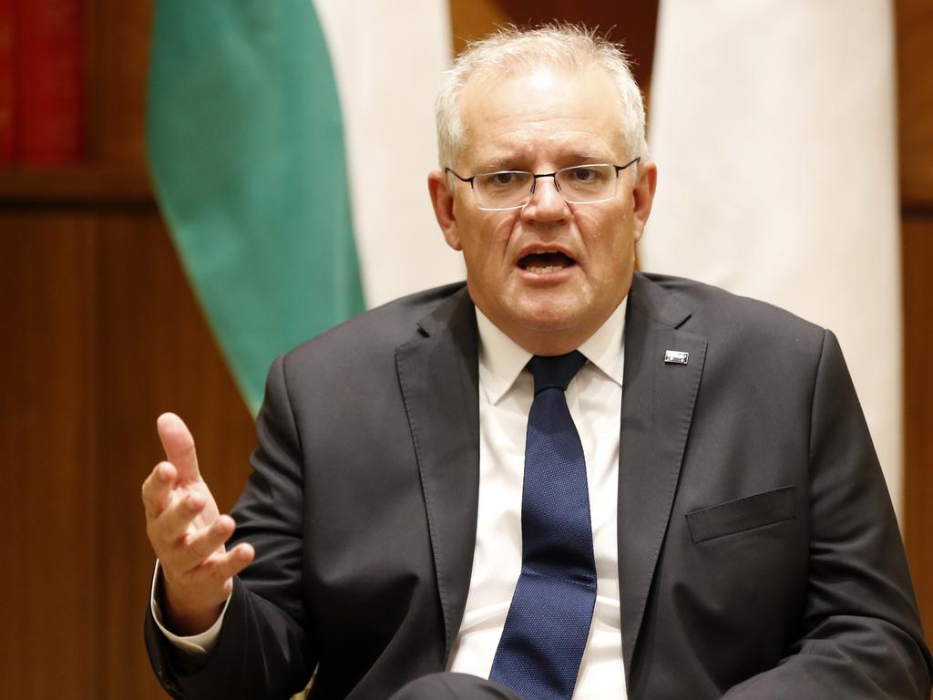 Prime Minister Scott Morrison has warned Australians to flee Ukraine. Picture: Darrian Traynor/Getty Images