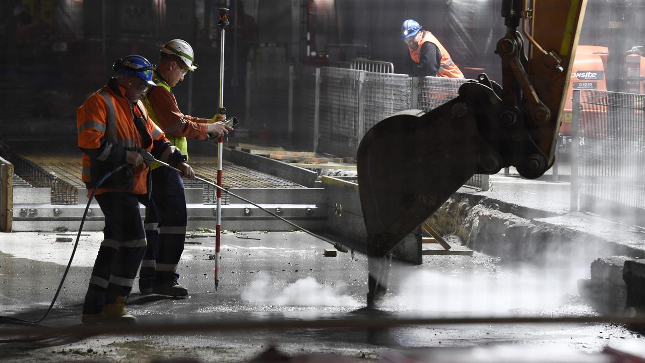 The Light Rail project is well over budget and past schedule, with no end in sight. It has turned George St into a ghost town. Picture: Gordon McComiskie