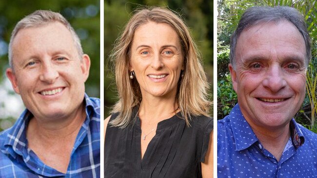 Ballina councillor Rod Bruem, Northern Rivers Wildlife Hospital director Sue Higginson and councillor Phil Meehan.