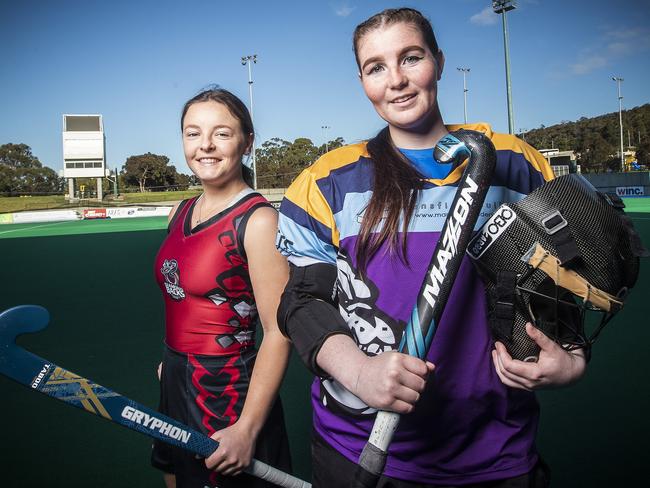 DiamondBacks Phillida Bridley and North-West Graduates goalie Kacee Ponting will play each other for a spot in the Premier League grand final this weekend. Picture: LUKE BOWDEN