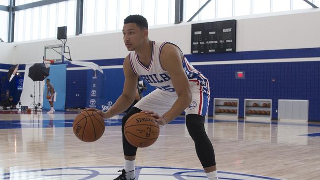 Ben Simmons can play with both his right and left hands. Picture: AFP