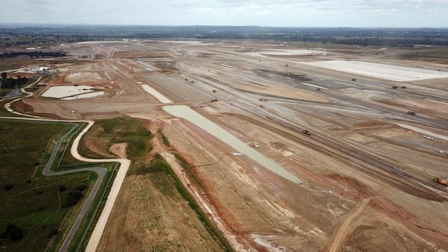 The Western Sydney Airport underway. Picture: Jonathan Ng