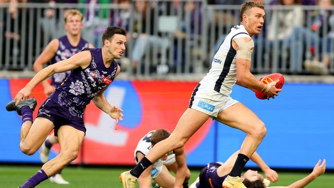 Carlton is still in the finals hunt if it can pull off an upset in the run home. Picture: Getty Images