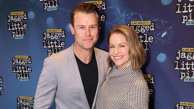 Rodger Corser and wife Renae Berry at the opening of Jagged Little Pill last year. Picture: Damian Shaw