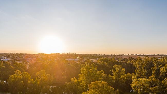 The expected view out towards West Dubbo from level 10 of the No. 1 Church Street development