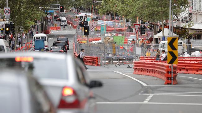 The light rail project’s completion date has been pushed back to May 2020. Picture: Christian Gilles